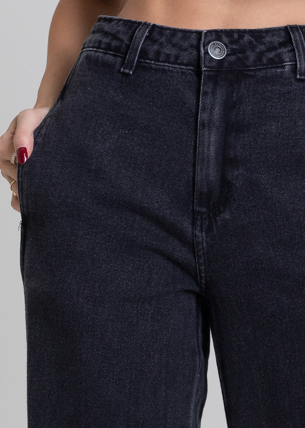 Calça Jeans Sawary Wide Leg - 281501 PRETO