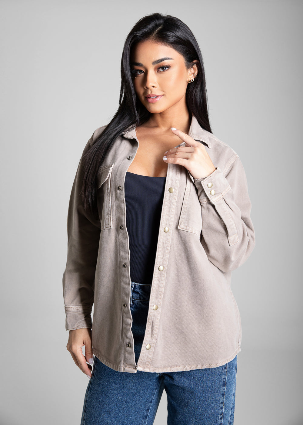 Jaqueta Sarja Sawary - 281505 BEGE