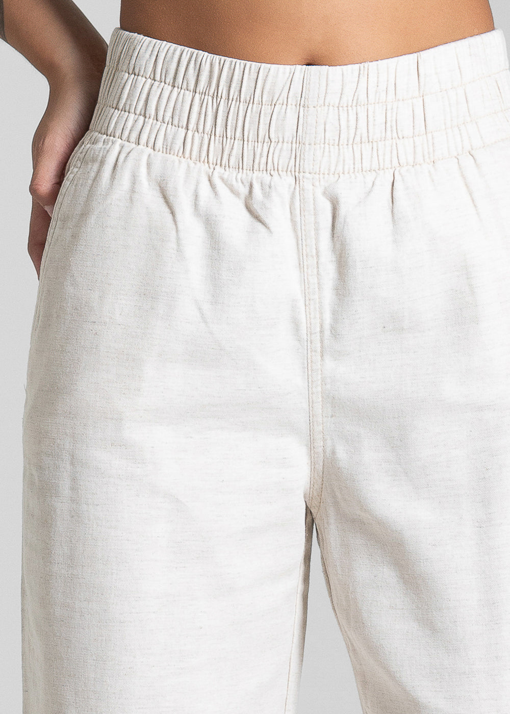 Calça Linho Sawary Wide Leg - 281507 OFF WHITE