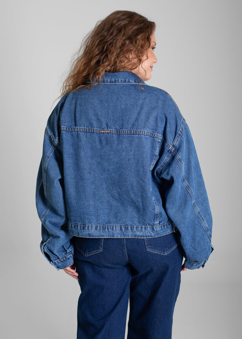 Jaqueta Jeans Sawary Plus Size - 281514 AZUL