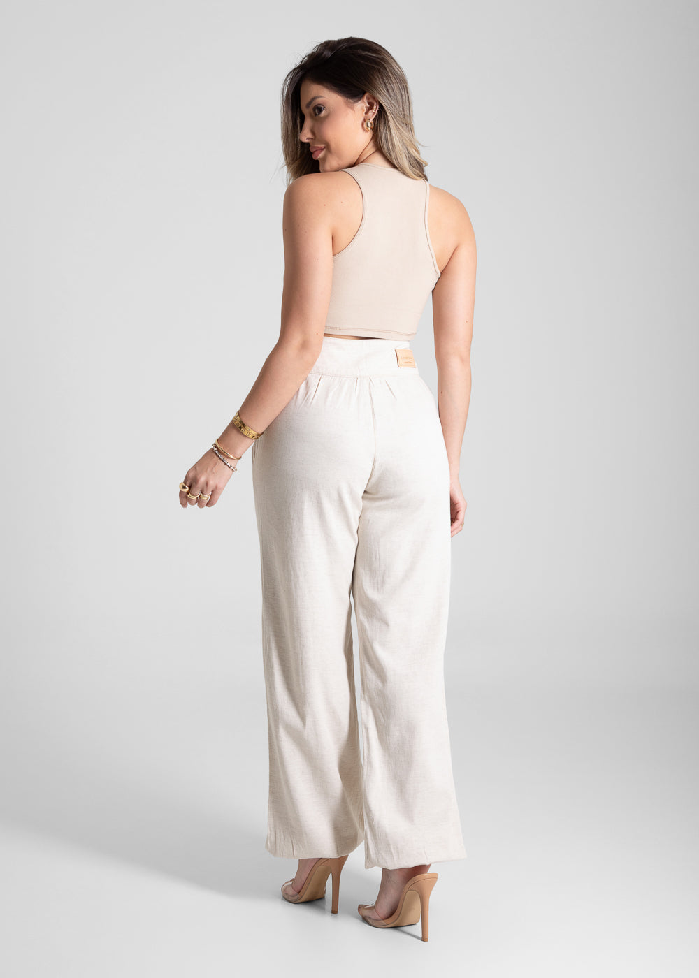 Calça Linho Sawary Balonê - 281519 OFF WHITE