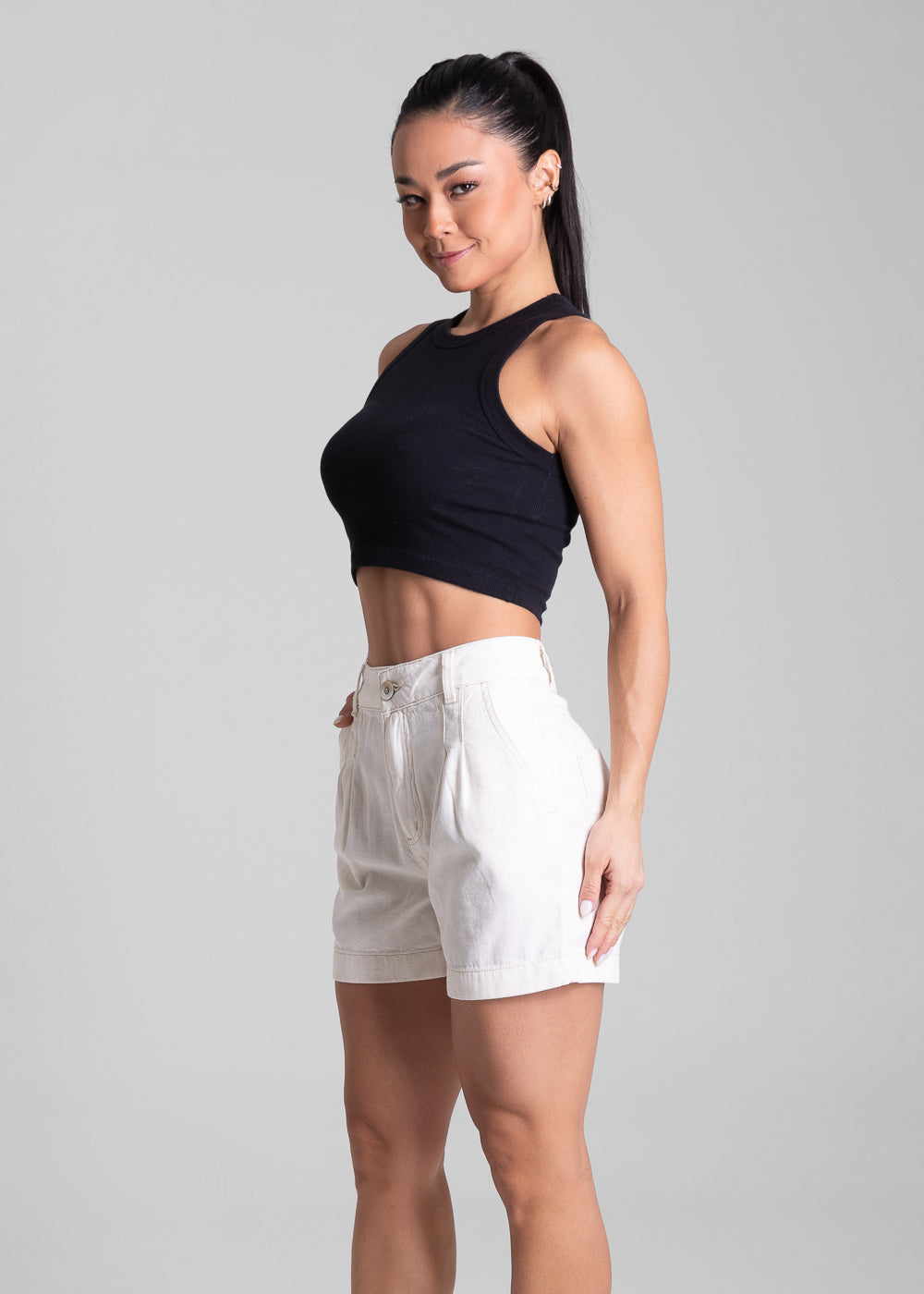 Shorts Linho Sawary - 281522 OFF WHITE