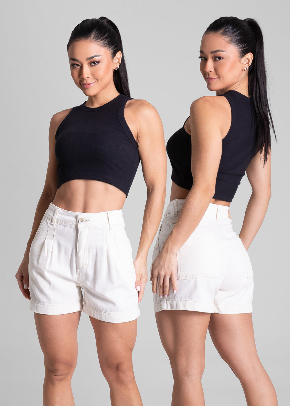 Shorts Linho Sawary - 281522 OFF WHITE