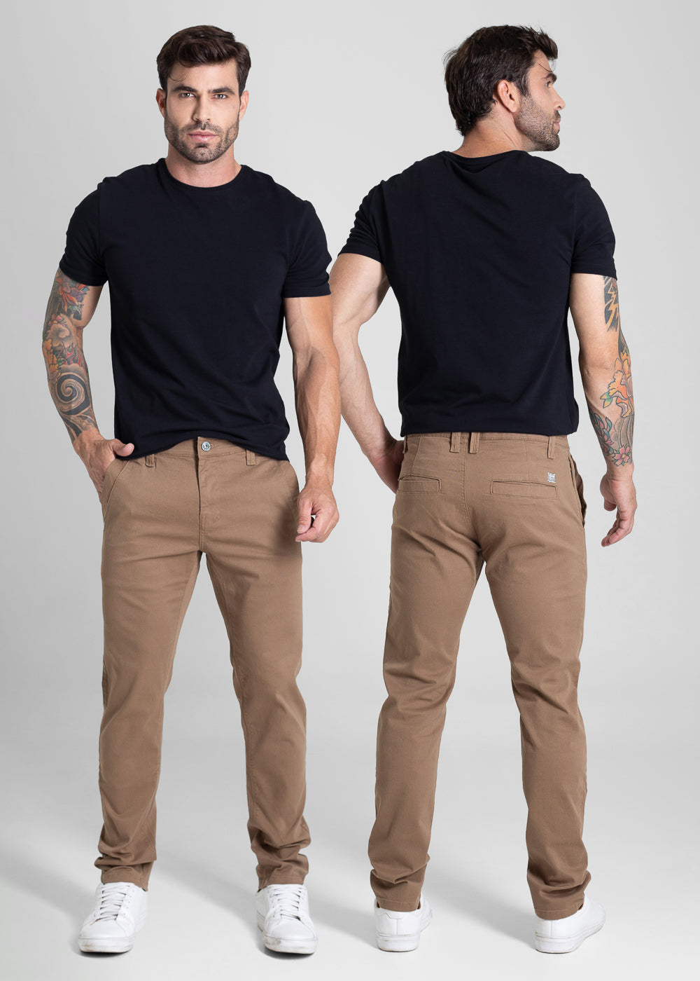 Calça Sarja Sawary Slim - 281524 BEGE