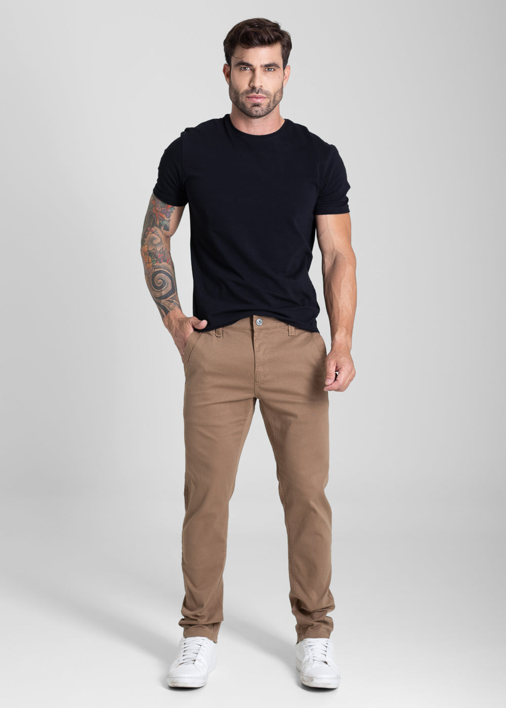 Calça Sarja Sawary Slim - 281524 BEGE