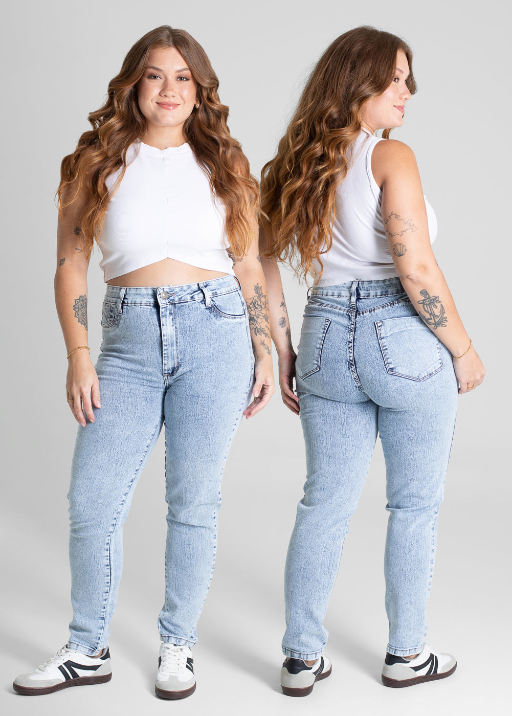 Calça Jeans Sawary Cigarrete Plus Size - 281525 AZUL