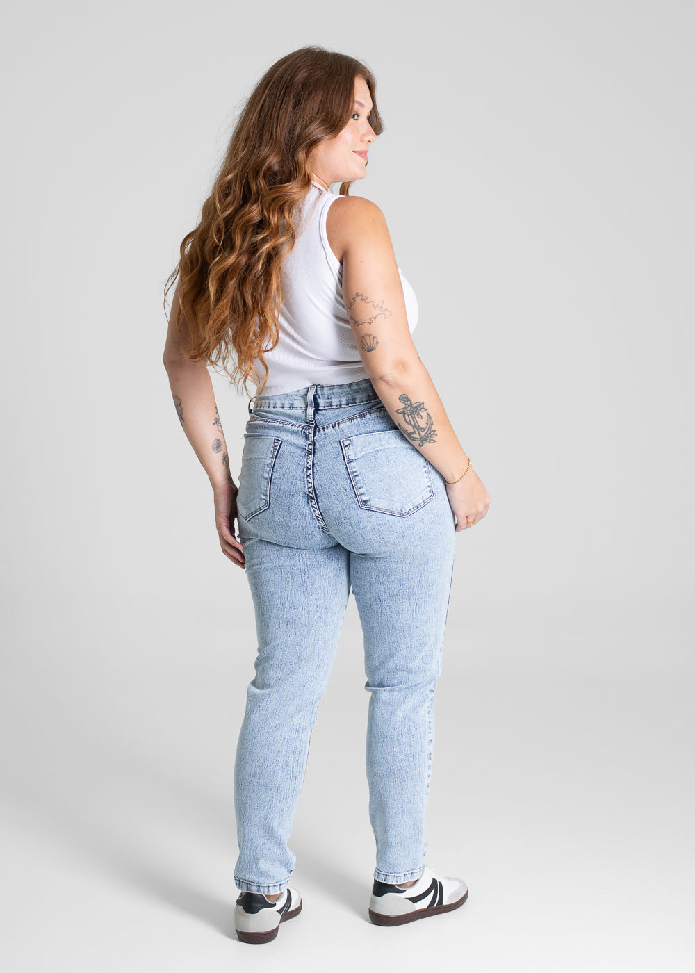 Calça Jeans Sawary Cigarrete Plus Size - 281525 AZUL