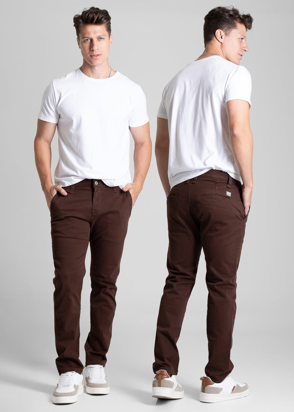 Calça Sarja Sawary Slim - 281528 MARROM (CAFE)