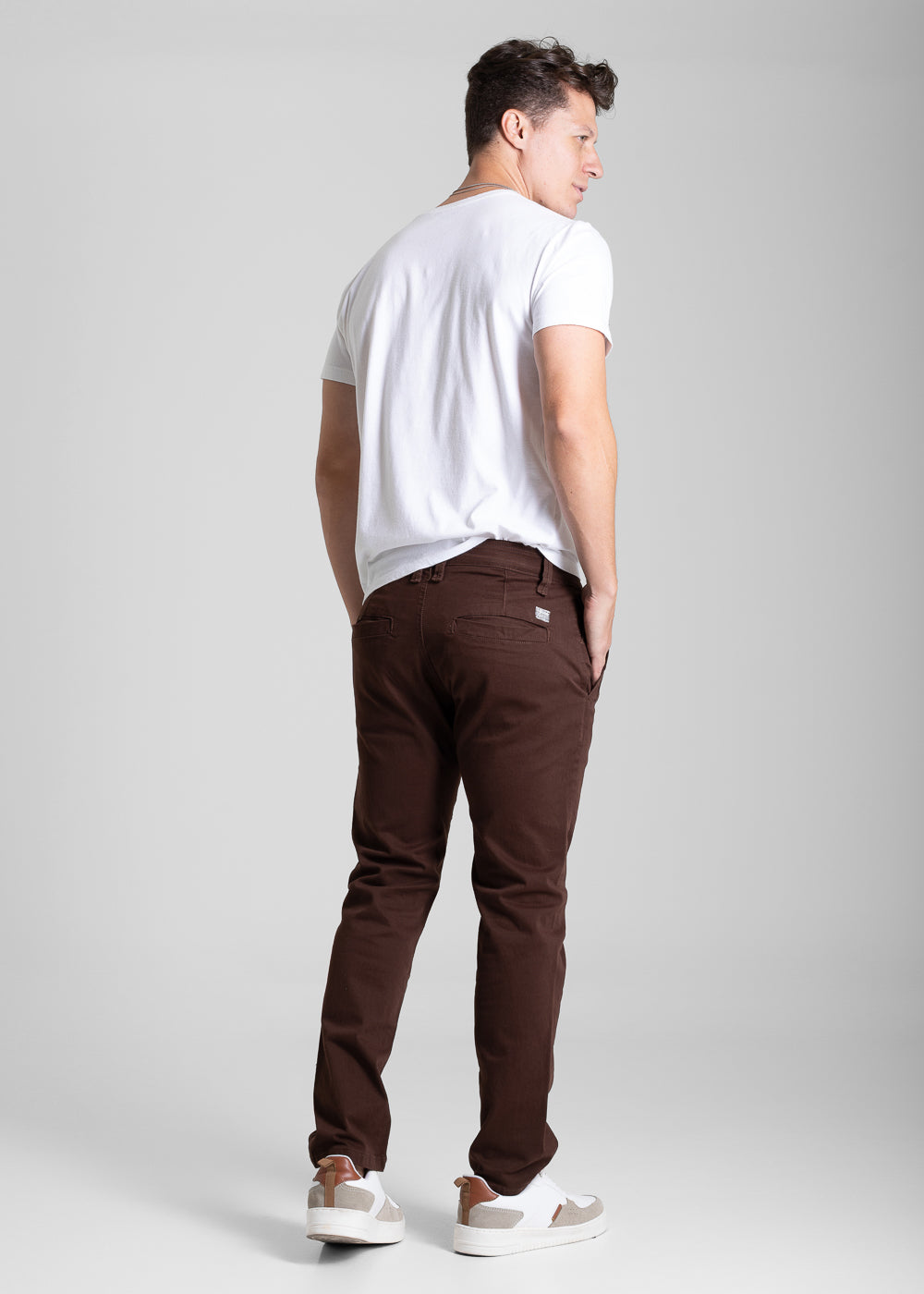 Calça Sarja Sawary Slim - 281528 MARROM (CAFE)