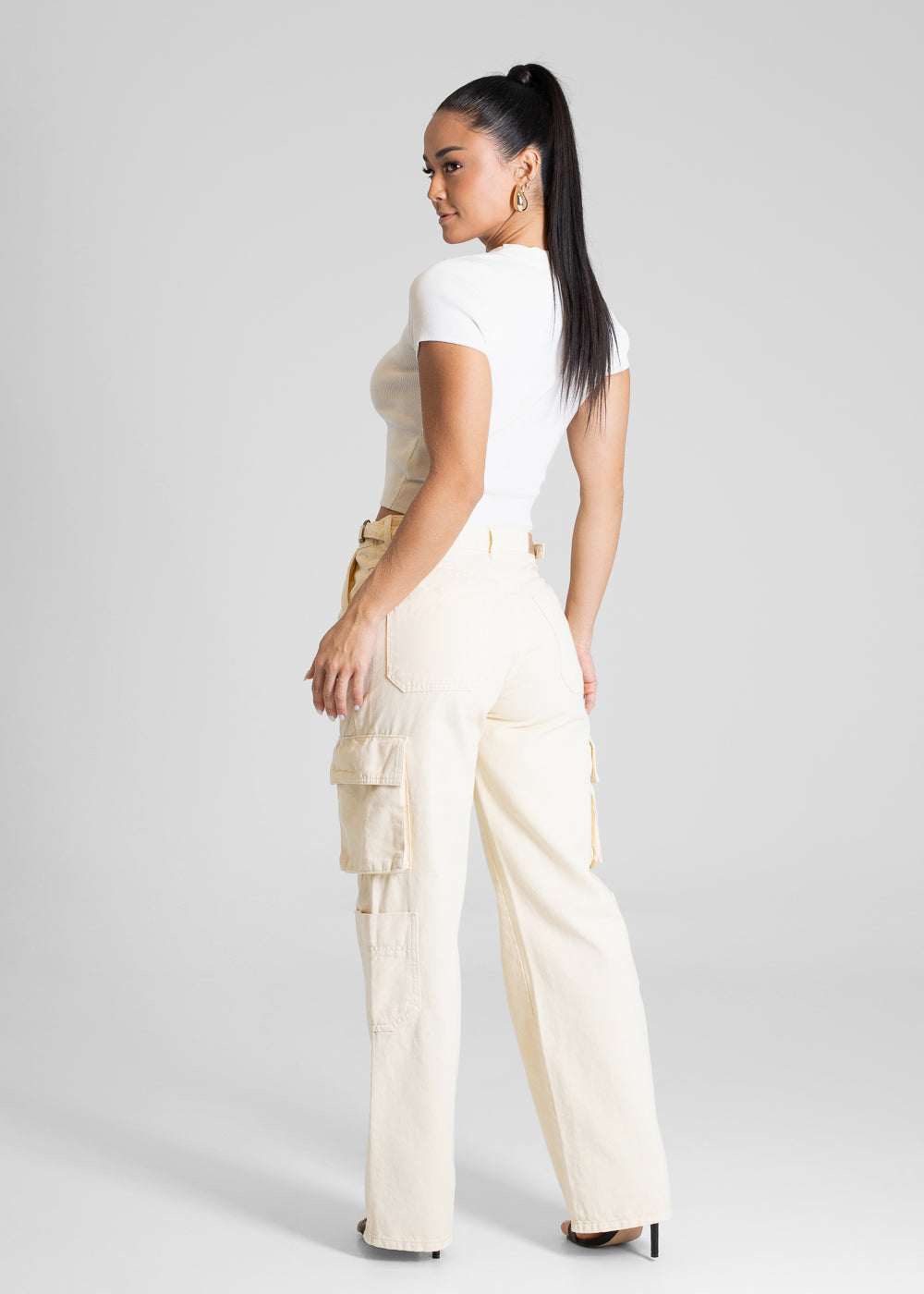 Calça Sarja Sawary Wide Leg - 281529 AMARELO