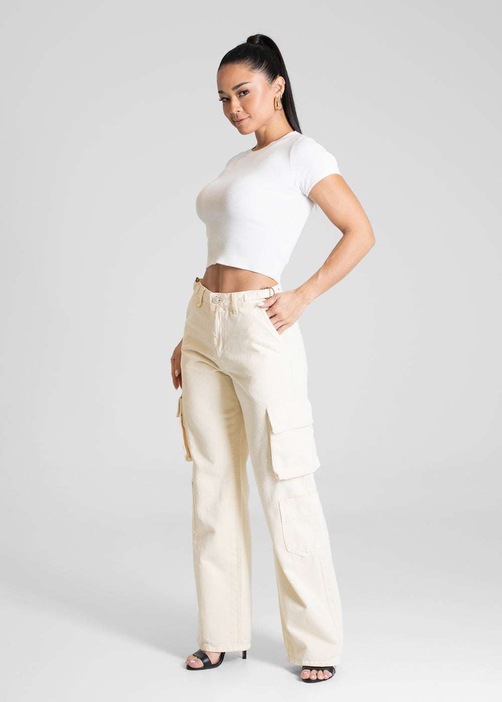 Calça Sarja Sawary Wide Leg - 281529 AMARELO