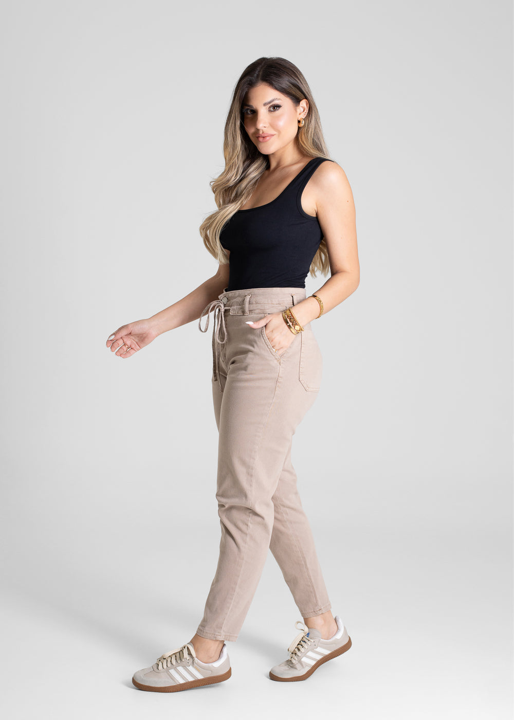 Calça Sarja Sawary Mom - 281533 BEGE