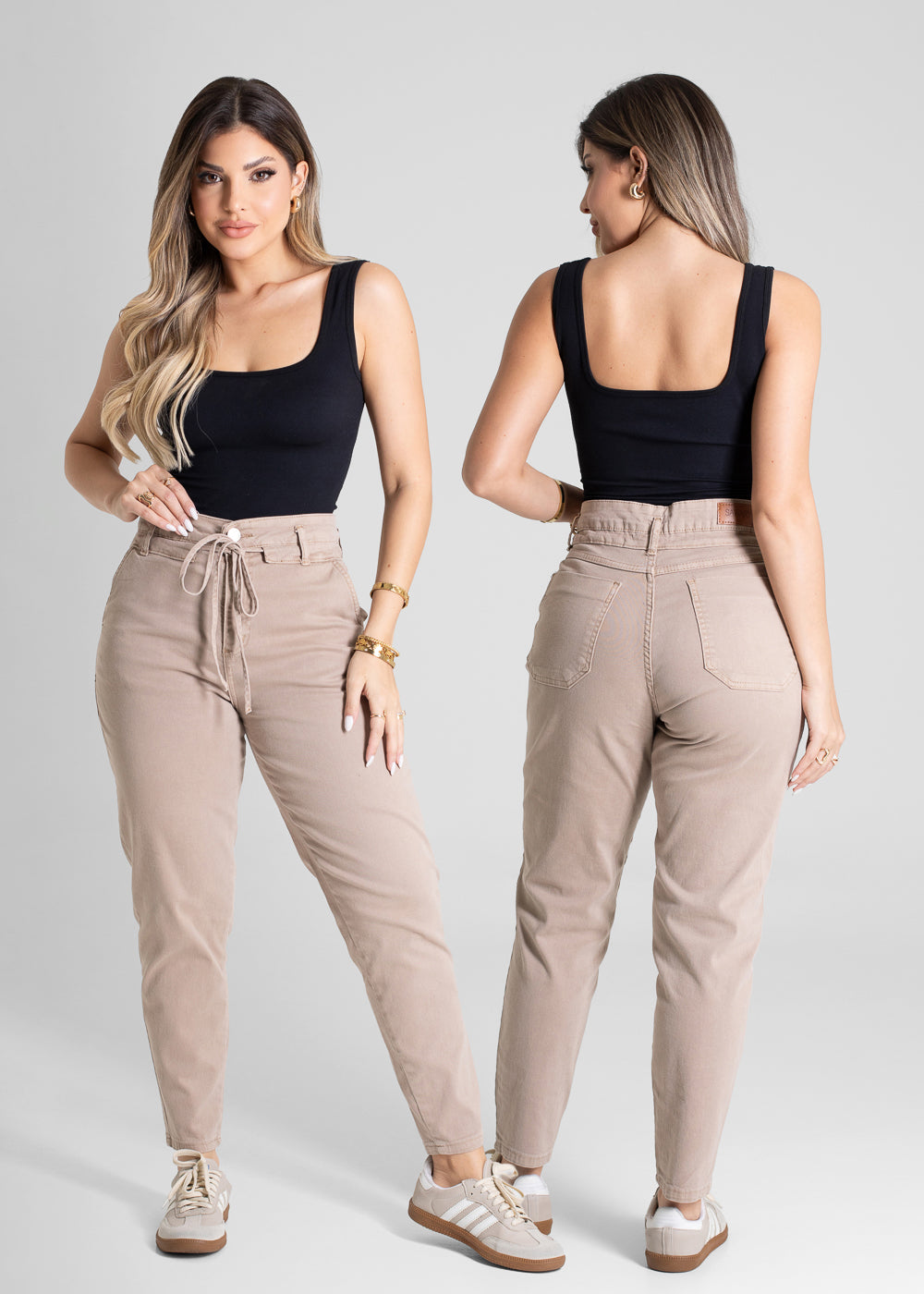 Calça Sarja Sawary Mom - 281533 BEGE