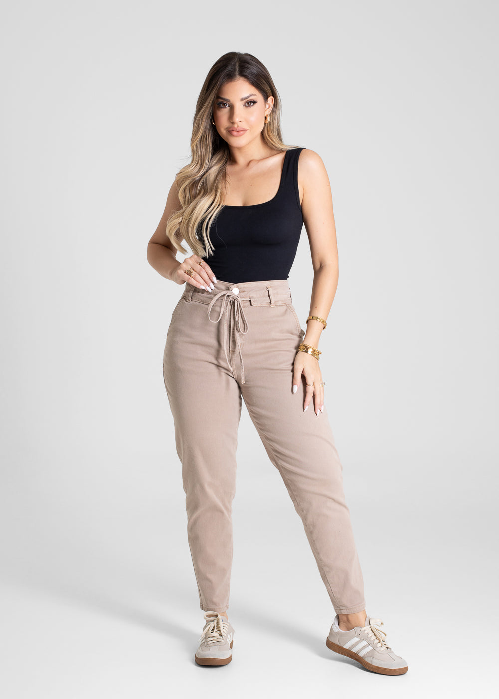 Calça Sarja Sawary Mom - 281533 BEGE
