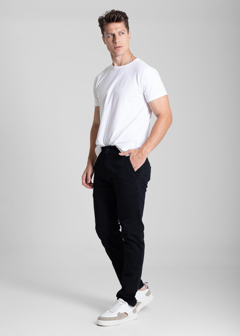 Calça Sarja Sawary Slim - 281534 PRETO