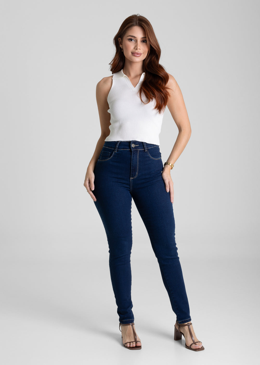 Calça Jeans Sawary Push Up - 281540 AZUL