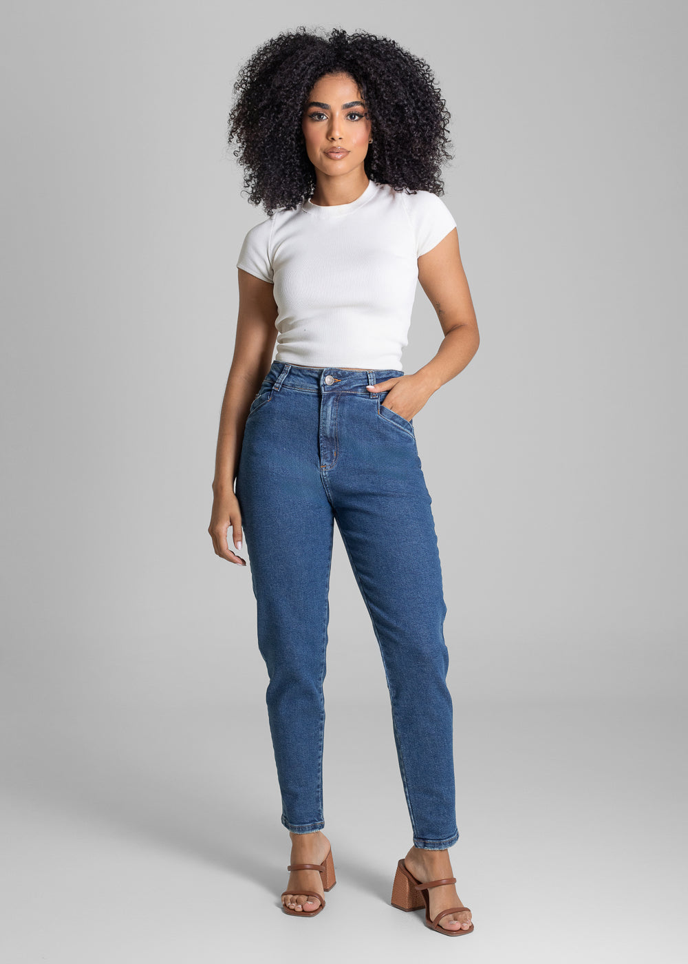 Calça Jeans Sawary Mom - 281543 AZUL