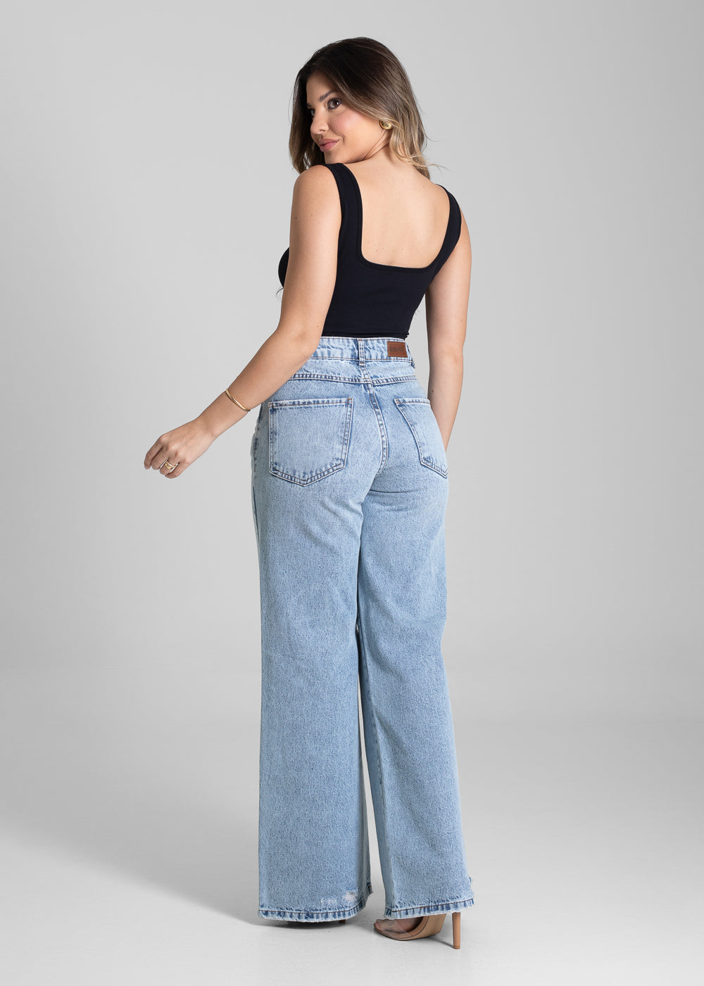 Calça Jeans Sawary Extra Wide Leg - 281544 AZUL