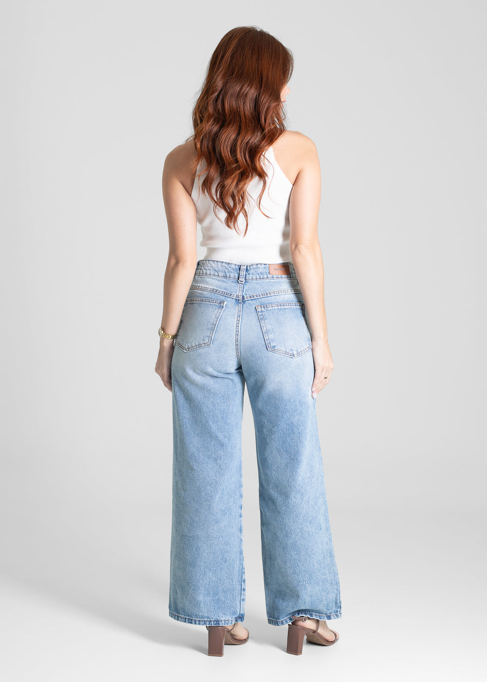 Calça Jeans Sawary Wide Leg Petit - 281550 AZUL