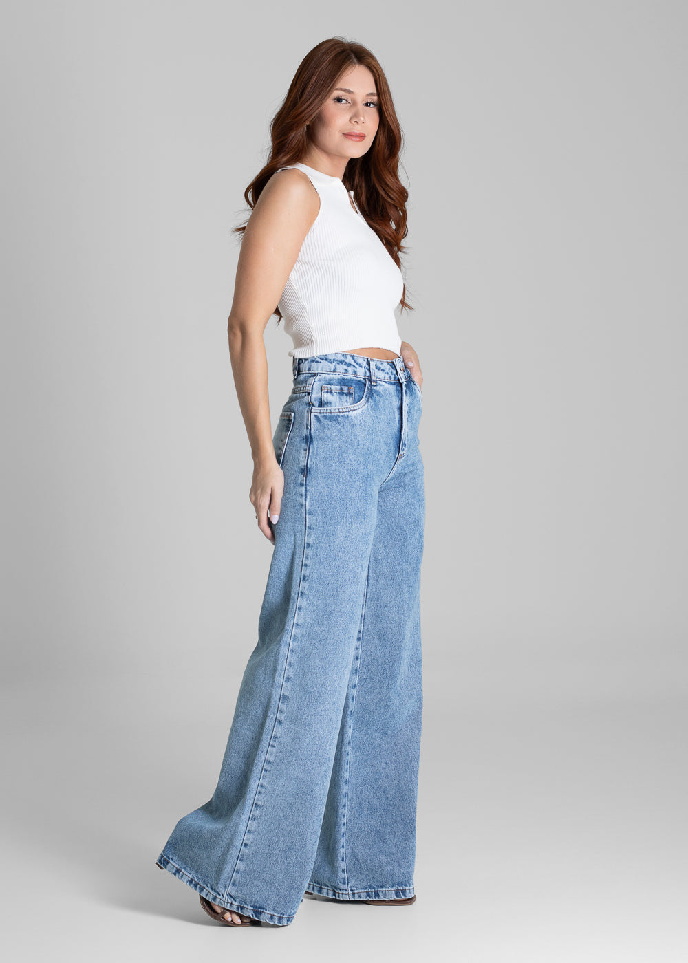 Calça Jeans Sawary Extra Wide Leg - 281552 AZUL
