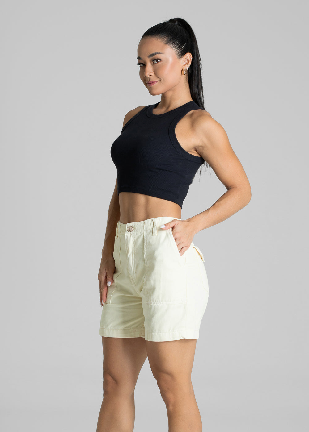 Shorts Sarja Sawary - 281554 AMARELO