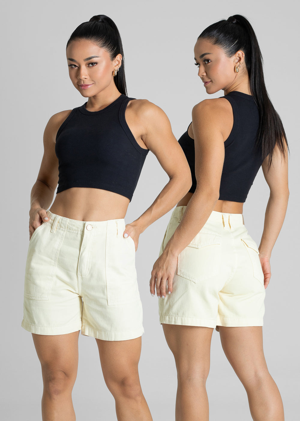 Shorts Sarja Sawary - 281554 AMARELO