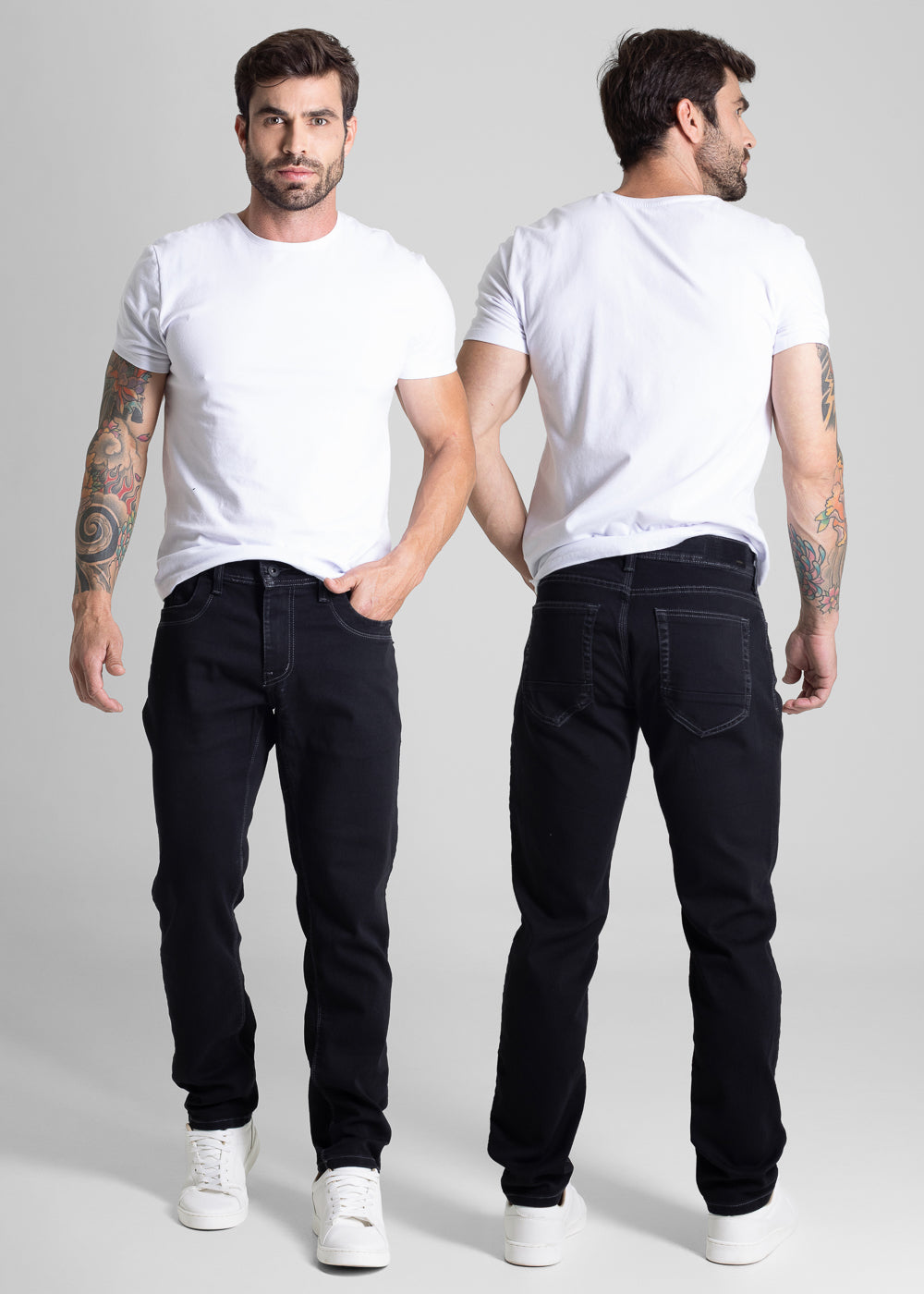 Calça Jeans Sawary Slim - 281555 PRETO