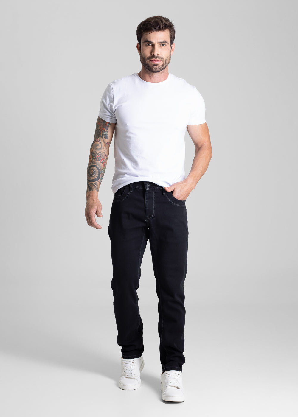Calça Jeans Sawary Slim - 281555 PRETO