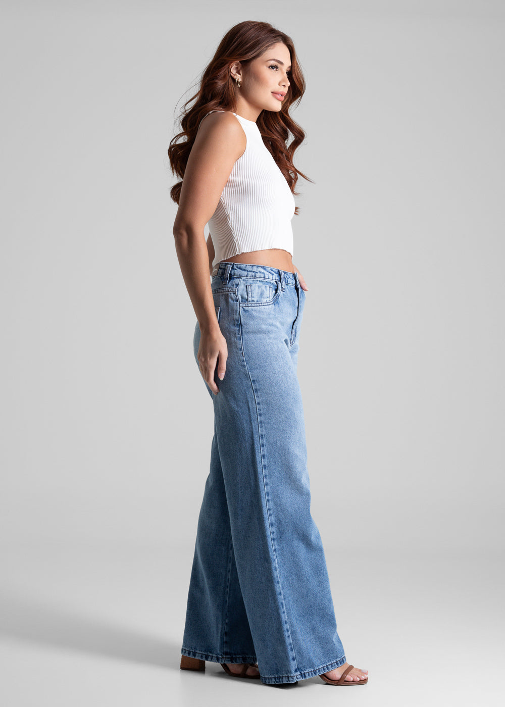 Calça Jeans Sawary Wide Leg - 281580 AZUL