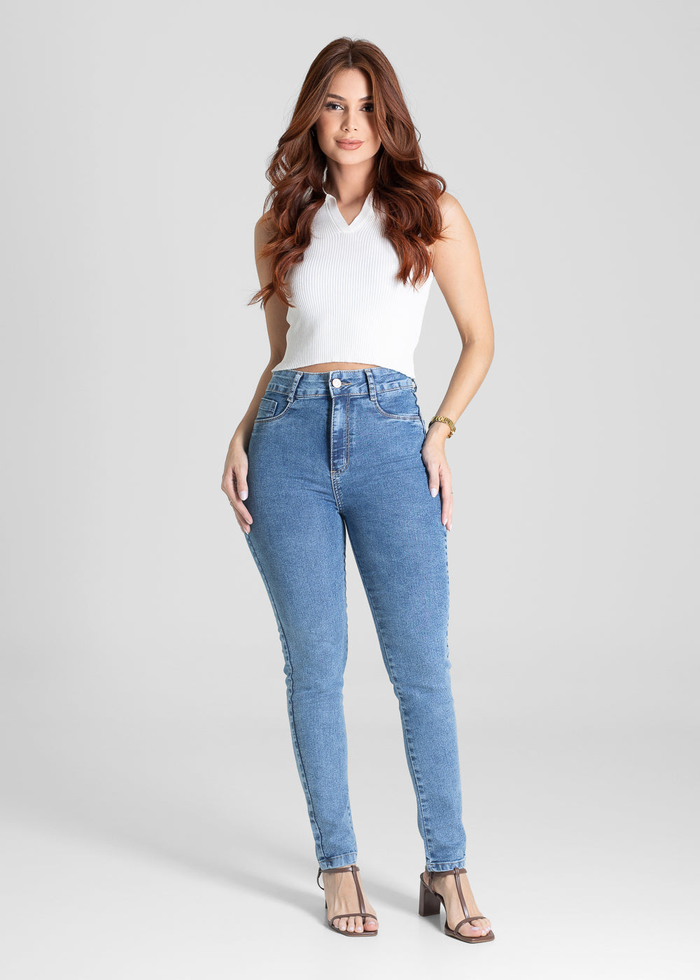 Calça Jeans Sawary Push Up - 281581 AZUL