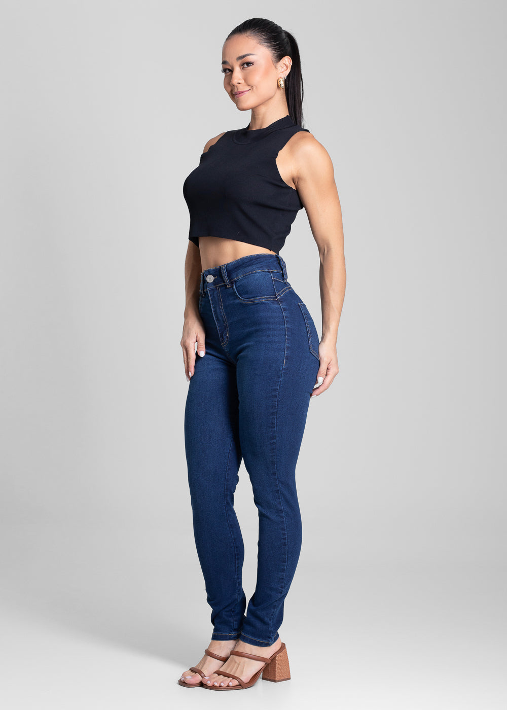 Calça Jeans Sawary Push Up - 281582 AZUL