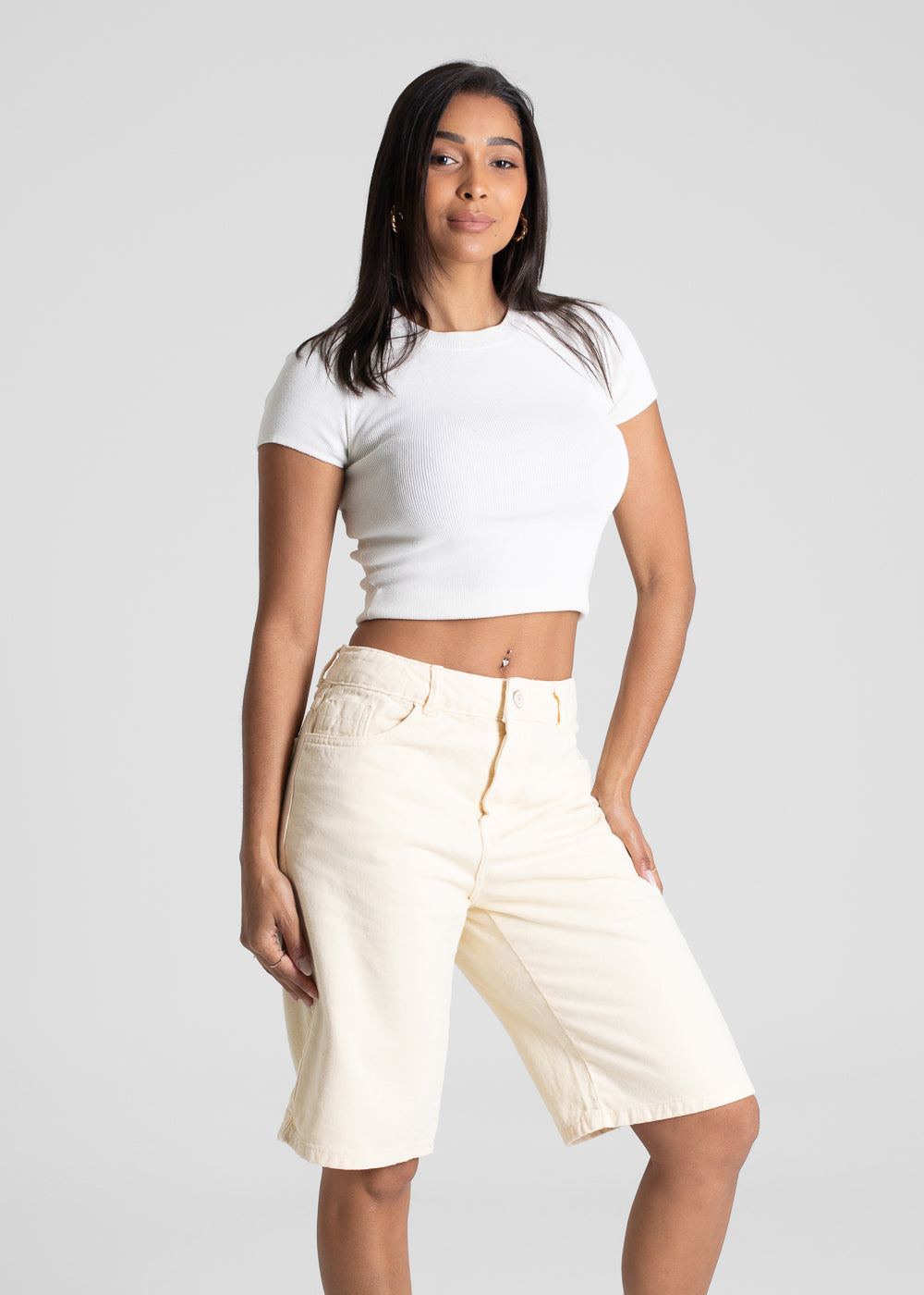 Bermuda Sarja Sawary - 281589 AMARELO