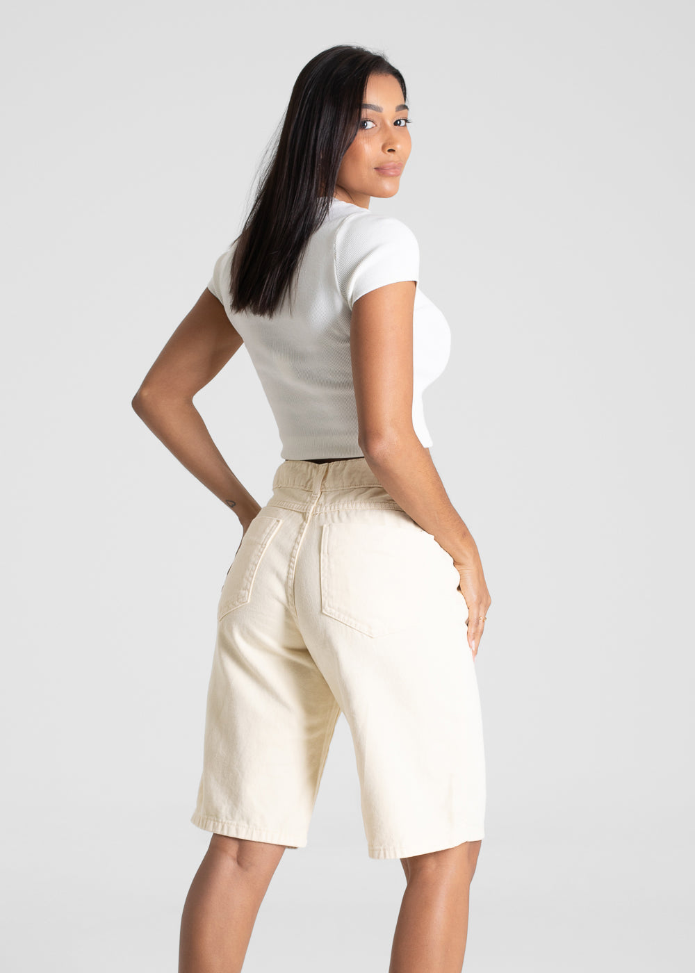 Bermuda Sarja Sawary - 281589 AMARELO