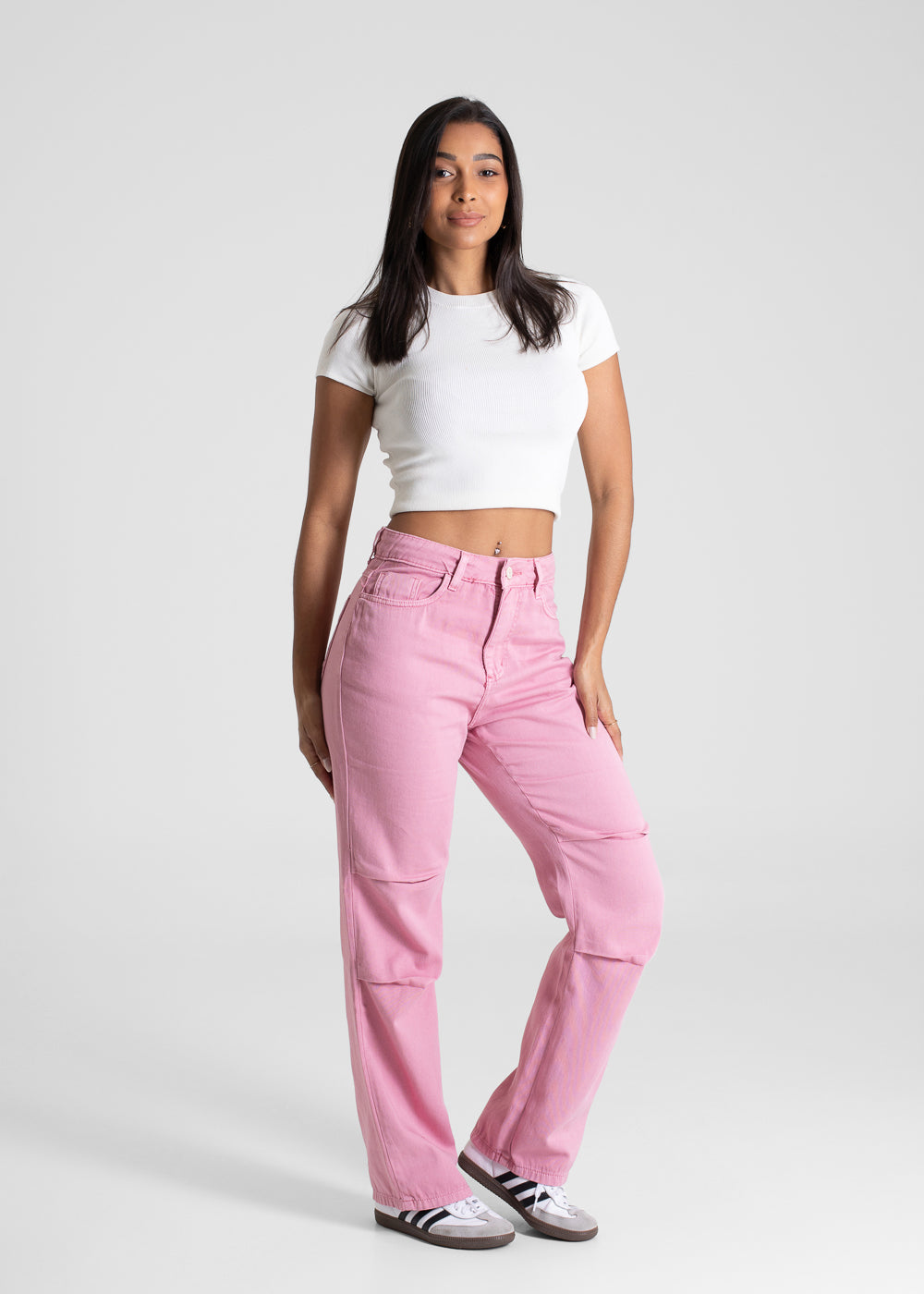 Calça Sarja Sawary Reta - 281591 ROSA