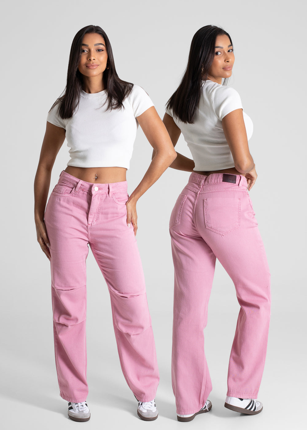 Calça Sarja Sawary Reta - 281591 ROSA