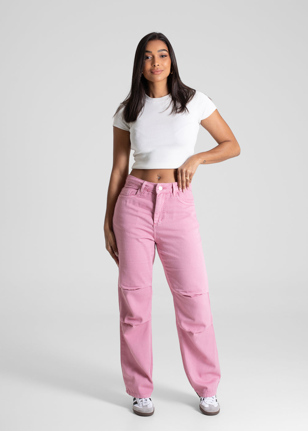Calça Sarja Sawary Reta - 281591 ROSA