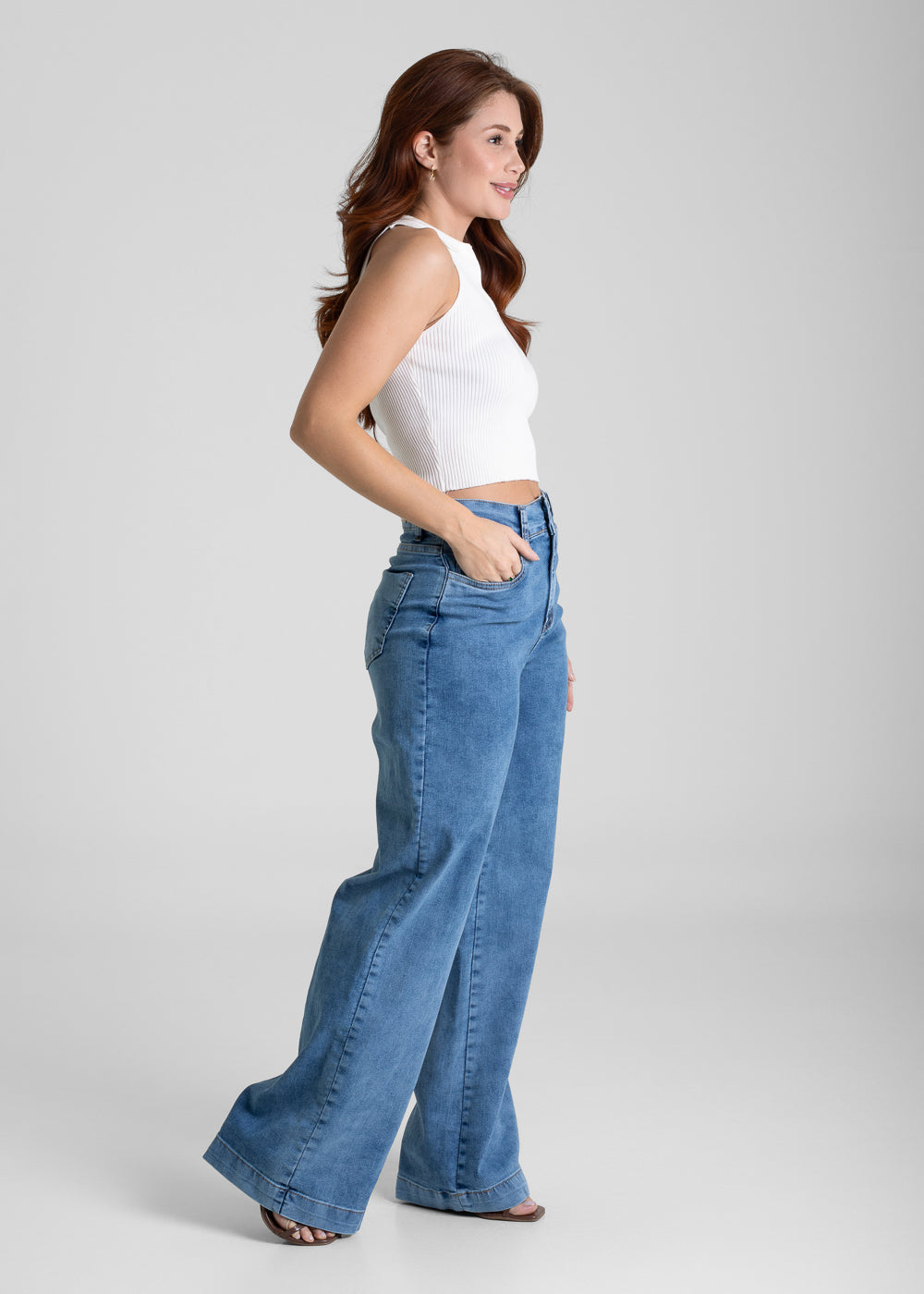 Calça Jeans Sawary Wide Leg - 281592 AZUL