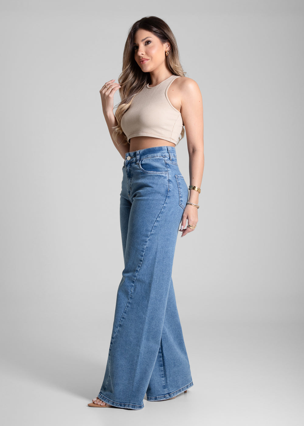 Calça Jeans Sawary Wide Leg - 281593 AZUL