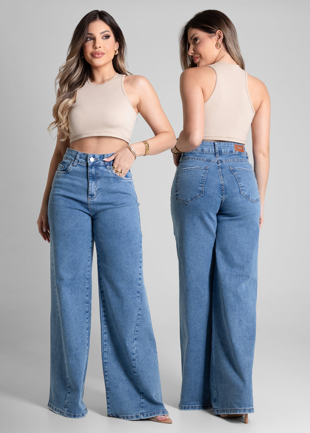 Calça Jeans Sawary Wide Leg - 281593 AZUL