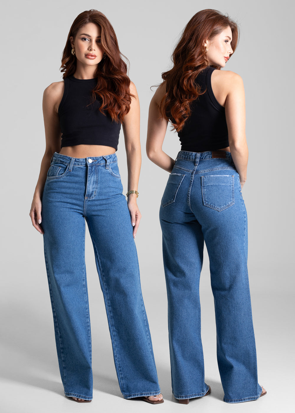 Calça Jeans Sawary Wide Leg - 281607 AZUL