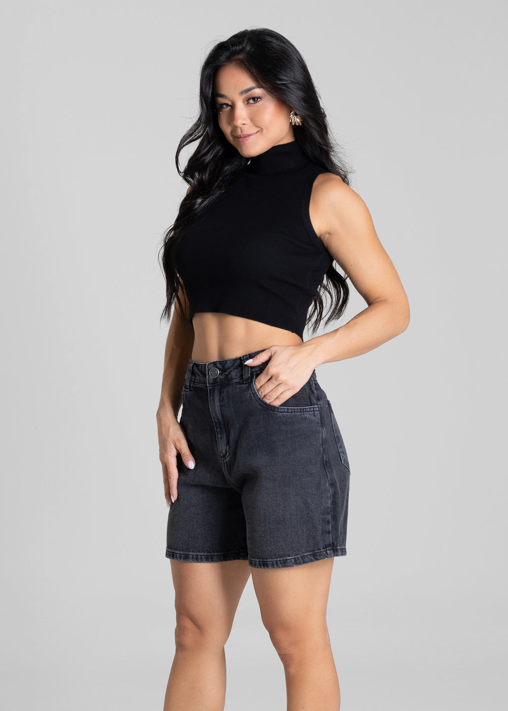 Shorts Jeans Sawary - 281608 PRETO