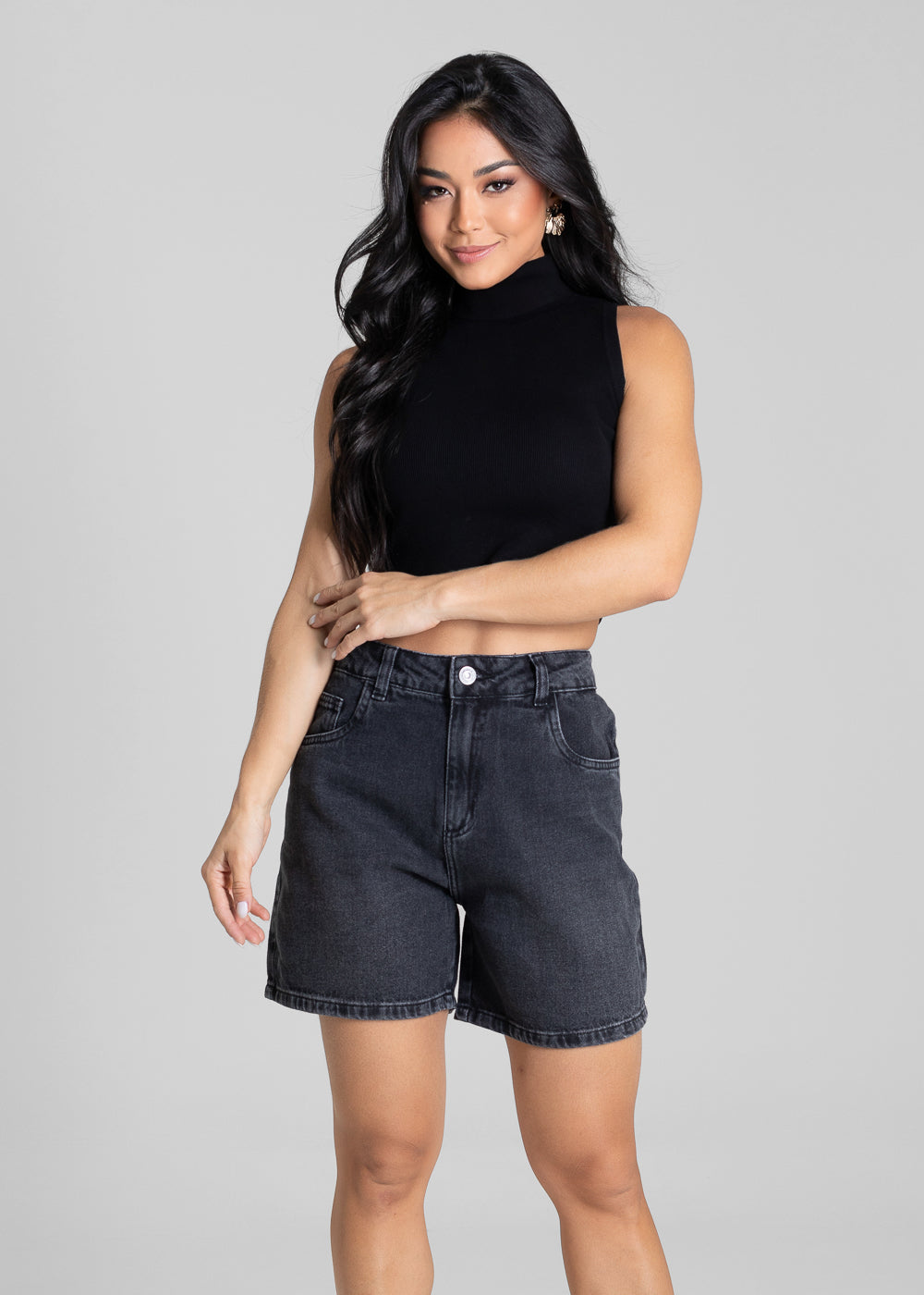 Shorts Jeans Sawary - 281608 PRETO