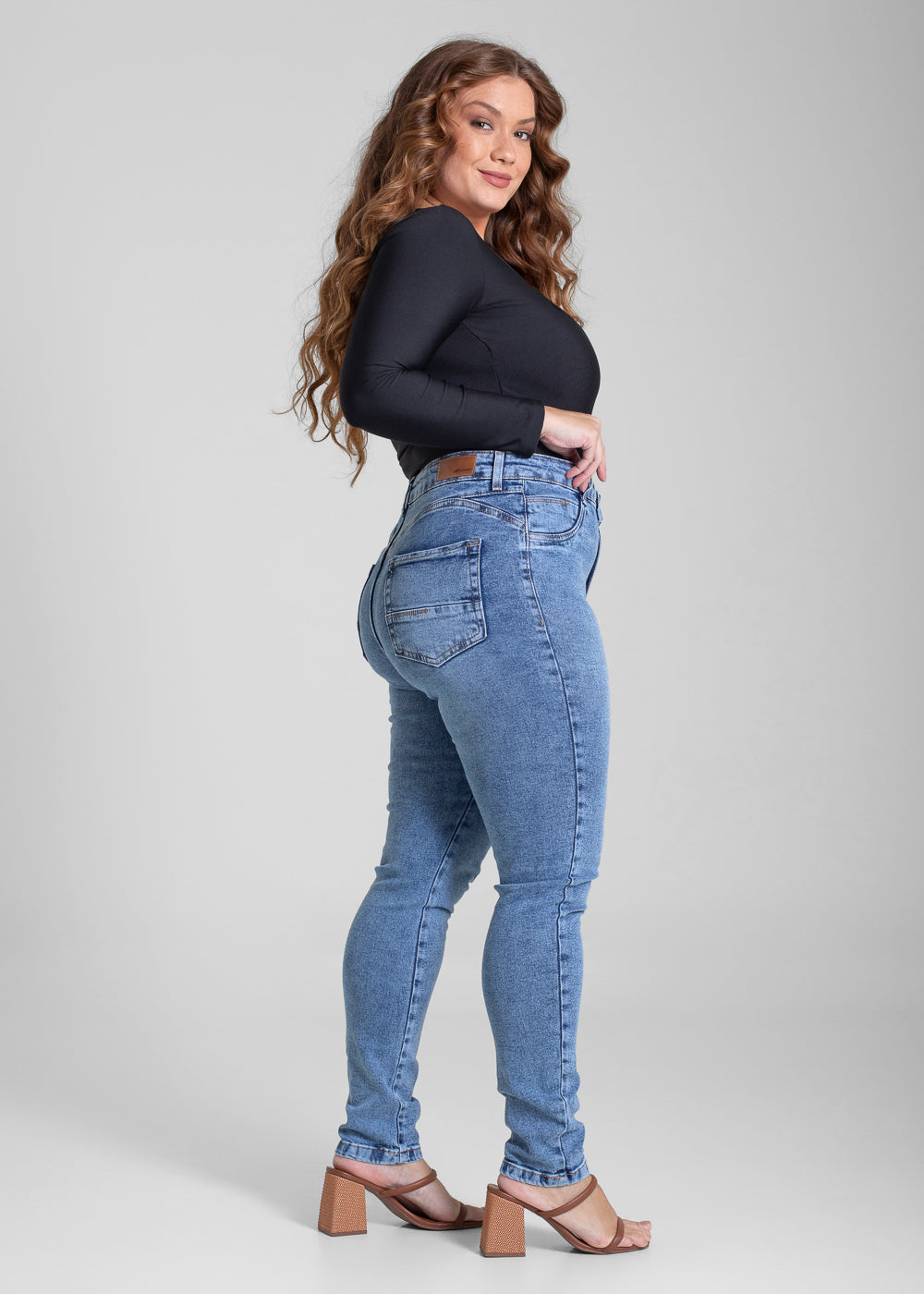 Calça Jeans Sawary Push Up Plus Size - 281618 AZUL