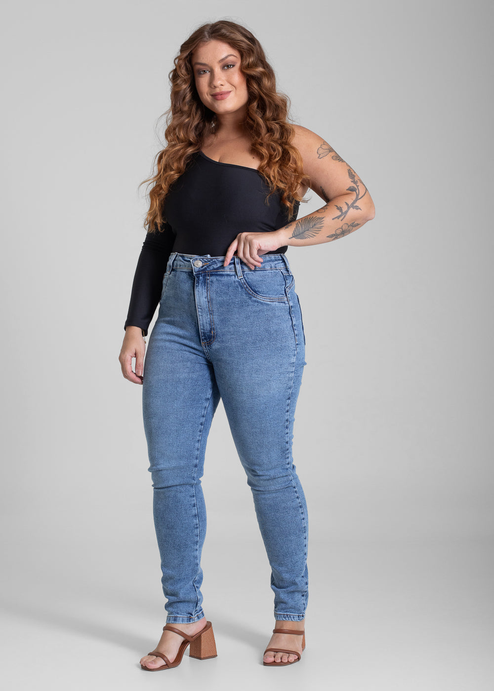 Calça Jeans Sawary Push Up Plus Size - 281618 AZUL