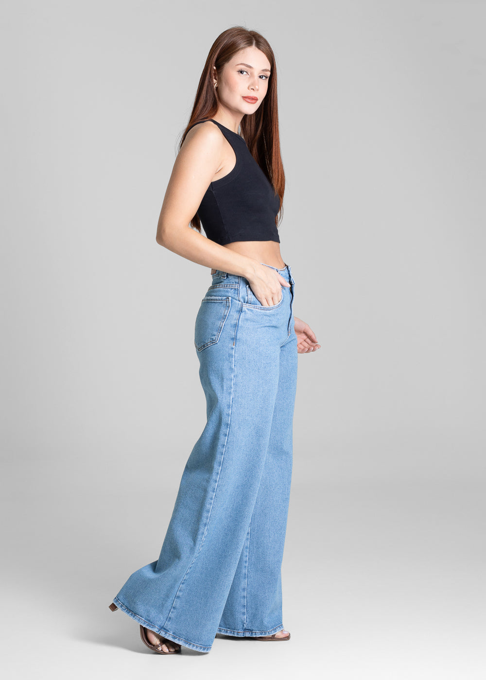 Calça Jeans Sawary Extra Wide Leg - 281621 AZUL