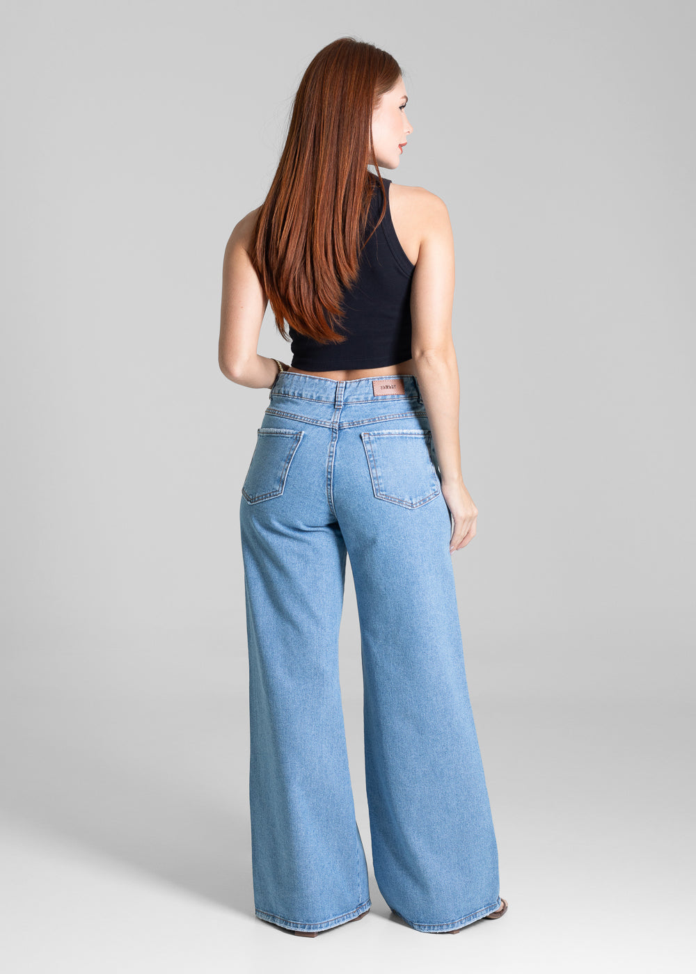 Calça Jeans Sawary Extra Wide Leg - 281621 AZUL