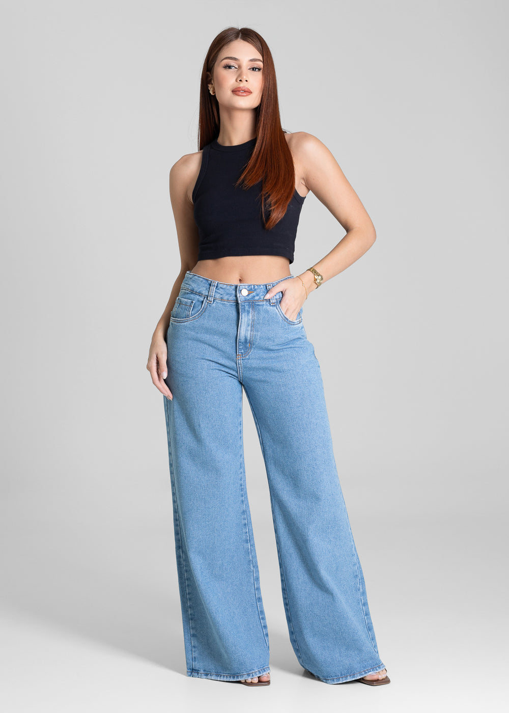 Calça Jeans Sawary Extra Wide Leg - 281621 AZUL