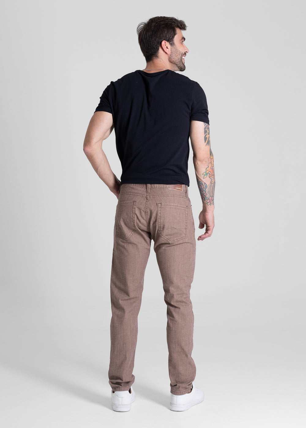 Calça Sarja Sawary Slim - 281626 MARROM