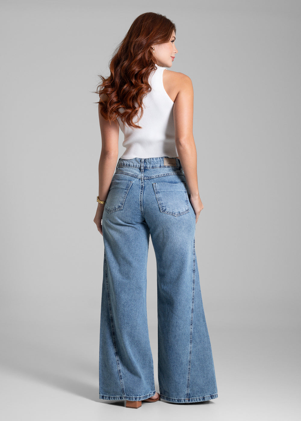 Calça Jeans Sawary Wide Leg - 281627 AZUL