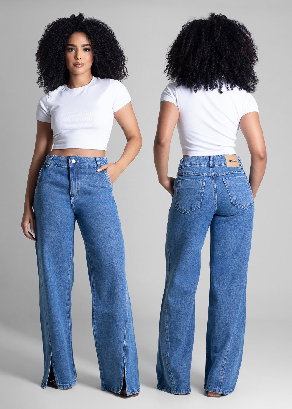 Calça Jeans Sawary Wide Leg - 281628 AZUL
